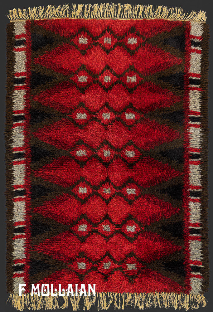 Vintage Rya Swedish Rug n°:18023818